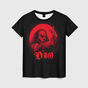 Женская футболка 3D с принтом Dio #13 в Новосибирске, 100% полиэфир ( синтетическое хлопкоподобное полотно) | прямой крой, круглый вырез горловины, длина до линии бедер | dio | hard | rock | ronnie james dio | дио | рок | хард