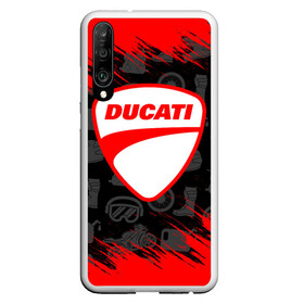 Чехол для Honor P30 с принтом DUCATI [2] в Новосибирске, Силикон | Область печати: задняя сторона чехла, без боковых панелей | ducati | moto | дукати | мото | мотоцикл