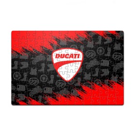 Пазл магнитный 126 элементов с принтом DUCATI [2] в Новосибирске, полимерный материал с магнитным слоем | 126 деталей, размер изделия —  180*270 мм | ducati | moto | дукати | мото | мотоцикл