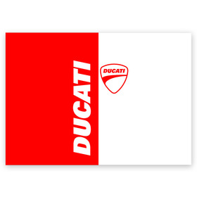 Поздравительная открытка с принтом DUCATI [4] в Новосибирске, 100% бумага | плотность бумаги 280 г/м2, матовая, на обратной стороне линовка и место для марки
 | Тематика изображения на принте: ducati | moto | дукати | мото | мотоцикл