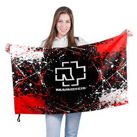 Флаг 3D с принтом RAMMSTEIN | РАМШТАЙН в Новосибирске, 100% полиэстер | плотность ткани — 95 г/м2, размер — 67 х 109 см. Принт наносится с одной стороны | lindemann | lm | rammstein | rock | кристиан лоренц | линдеманн | лм | музыка | рамштайн | рок | тилль линдеманн