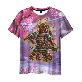 Мужская футболка 3D с принтом Самурай (Z) в Новосибирске, 100% полиэфир | прямой крой, круглый вырез горловины, длина до линии бедер | samurai | буке | воин | вояк | мононофу | мститель | мушя | ниндзя | сабурай | самурай | слуга | солдат | цувамоно