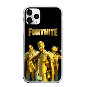 Чехол для iPhone 11 Pro матовый с принтом FORTNITE GOLD SQUAD в Новосибирске, Силикон |  | Тематика изображения на принте: 2 часть | 3 season | 3 сезон | fortnite | gold | midas | squad | мидас | фортнайт