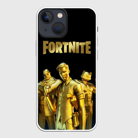 Чехол для iPhone 13 mini с принтом FORTNITE GOLD SQUAD в Новосибирске,  |  | Тематика изображения на принте: 2 часть | 3 season | 3 сезон | fortnite | gold | midas | squad | мидас | фортнайт
