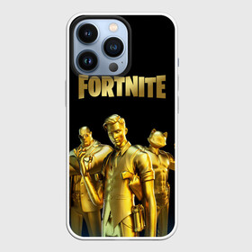 Чехол для iPhone 13 Pro с принтом FORTNITE GOLD SQUAD в Новосибирске,  |  | Тематика изображения на принте: 2 часть | 3 season | 3 сезон | fortnite | gold | midas | squad | мидас | фортнайт