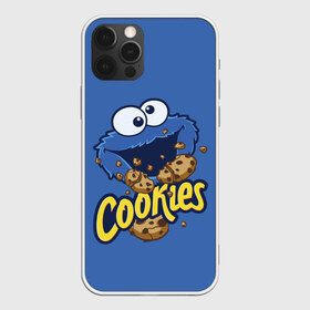 Чехол для iPhone 12 Pro Max с принтом Cookies в Новосибирске, Силикон |  | Тематика изображения на принте: cookie | cookiemonster | delicious | eat | monster | yummy | еда | коржик | куки | кукимонстр | монстр | печенье | сезам | сладости | улица | улицасезам