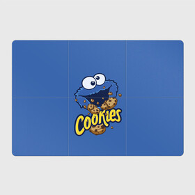 Магнитный плакат 3Х2 с принтом Cookies в Новосибирске, Полимерный материал с магнитным слоем | 6 деталей размером 9*9 см | cookie | cookiemonster | delicious | eat | monster | yummy | еда | коржик | куки | кукимонстр | монстр | печенье | сезам | сладости | улица | улицасезам