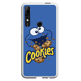 Чехол для Honor P Smart Z с принтом Cookies в Новосибирске, Силикон | Область печати: задняя сторона чехла, без боковых панелей | cookie | cookiemonster | delicious | eat | monster | yummy | еда | коржик | куки | кукимонстр | монстр | печенье | сезам | сладости | улица | улицасезам