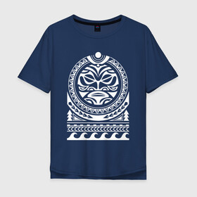 Мужская футболка хлопок Oversize с принтом Солнце и скат в полинезия в Новосибирске, 100% хлопок | свободный крой, круглый ворот, “спинка” длиннее передней части | маори | мауи | орнамент | полинезийский стиль | полинезия | скат | солнце | тату | татуировка