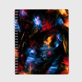 Тетрадь с принтом КОСМИЧЕСКИЕ ВОЛНЫ в Новосибирске, 100% бумага | 48 листов, плотность листов — 60 г/м2, плотность картонной обложки — 250 г/м2. Листы скреплены сбоку удобной пружинной спиралью. Уголки страниц и обложки скругленные. Цвет линий — светло-серый
 | colors | galaxy | paints | space | star
nebula | texture | абстракция | брызги | вселенная | галактика | звезда | звезды | космический | краски | планеты | текстуры