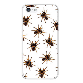 Чехол для iPhone 5/5S матовый с принтом В пауках в Новосибирске, Силикон | Область печати: задняя сторона чехла, без боковых панелей | pattern | spider | джунгли | дикие | животные | жуки | звери | лапы | мерзкие | монстр | насекомые | паттерн | паук | пауки | паутина | паучок | птицеед | страшный | существа | тараканы | тарантул | тропики