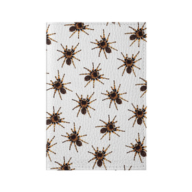 Обложка для паспорта матовая кожа с принтом В пауках в Новосибирске, натуральная матовая кожа | размер 19,3 х 13,7 см; прозрачные пластиковые крепления | pattern | spider | джунгли | дикие | животные | жуки | звери | лапы | мерзкие | монстр | насекомые | паттерн | паук | пауки | паутина | паучок | птицеед | страшный | существа | тараканы | тарантул | тропики