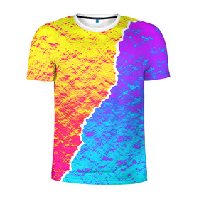 Мужская футболка 3D спортивная с принтом Цветные переливы в Новосибирске, 100% полиэстер с улучшенными характеристиками | приталенный силуэт, круглая горловина, широкие плечи, сужается к линии бедра | абстрактный | блестящие | волны | геометрия | градиент | краски | летний | лето | море | небо | неоновые | облака | океан | перламутр | поп | радуга | радужный | разноцветные | река | ретро | русалка