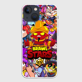 Чехол для iPhone 13 mini с принтом BRAWL STARS EVIL GENE | ДЖИН в Новосибирске,  |  | bibi | brawl stars | coach mike | crow | evil gene | gale | gene | leon | leon shark | max | mecha crow | mortis | mr.p | nani | phoenix | sally leon | sandy | spike | sprout | tara | virus 8 bit | werewolf | ворон | джин | оборотень