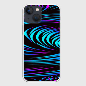 Чехол для iPhone 13 mini с принтом STRIPES WAVE в Новосибирске,  |  | abstract | abstraction | geometry | line | pattern | psy | абстрактный | абстракция | геометрия | краски | кубики | линии | неоновые | неоновый | психоделика | текстура