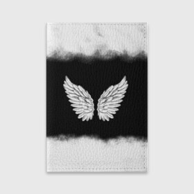 Обложка для паспорта матовая кожа с принтом Im an angel в Новосибирске, натуральная матовая кожа | размер 19,3 х 13,7 см; прозрачные пластиковые крепления | angel | birds | fly | wings | ангел | бабочка | богиня | воздушный | демон | дым | космос | крылья | лебедь | летать | летучий | милые | мифические | небесный | небо | облако | пегас | перья | прикольные | птица | рай
