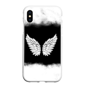 Чехол для iPhone XS Max матовый с принтом Im an angel в Новосибирске, Силикон | Область печати: задняя сторона чехла, без боковых панелей | angel | birds | fly | wings | ангел | бабочка | богиня | воздушный | демон | дым | космос | крылья | лебедь | летать | летучий | милые | мифические | небесный | небо | облако | пегас | перья | прикольные | птица | рай