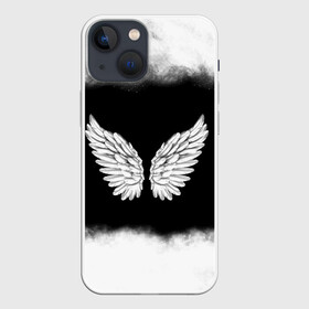 Чехол для iPhone 13 mini с принтом Im an angel в Новосибирске,  |  | Тематика изображения на принте: angel | birds | fly | wings | ангел | бабочка | богиня | воздушный | демон | дым | космос | крылья | лебедь | летать | летучий | милые | мифические | небесный | небо | облако | пегас | перья | прикольные | птица | рай
