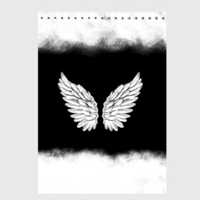 Скетчбук с принтом Im an angel в Новосибирске, 100% бумага
 | 48 листов, плотность листов — 100 г/м2, плотность картонной обложки — 250 г/м2. Листы скреплены сверху удобной пружинной спиралью | angel | birds | fly | wings | ангел | бабочка | богиня | воздушный | демон | дым | космос | крылья | лебедь | летать | летучий | милые | мифические | небесный | небо | облако | пегас | перья | прикольные | птица | рай