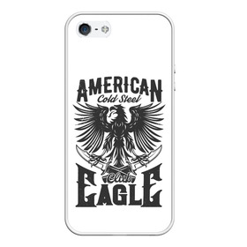 Чехол для iPhone 5/5S матовый с принтом Американский орел (Z) в Новосибирске, Силикон | Область печати: задняя сторона чехла, без боковых панелей | aa | american | the united states of america | usa | аа | америка | американский орел | герб | орел | соединённые штаты америки | сша