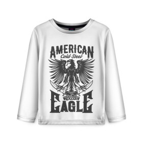 Детский лонгслив 3D с принтом Американский орел (Z) в Новосибирске, 100% полиэстер | длинные рукава, круглый вырез горловины, полуприлегающий силуэт
 | aa | american | the united states of america | usa | аа | америка | американский орел | герб | орел | соединённые штаты америки | сша