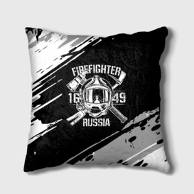Подушка 3D с принтом FIREFIGHTER 1649 RUSSIA в Новосибирске, наволочка – 100% полиэстер, наполнитель – холлофайбер (легкий наполнитель, не вызывает аллергию). | состоит из подушки и наволочки. Наволочка на молнии, легко снимается для стирки | 112 | 27 декабря | firefighter | багор | белая | герб | гкчс | знак | лого | логотип | маска | мчс | мчсник | пожарная охрана | пожарник | пожарный | пч | россии | рф | серая | символ | служба | состаренная