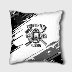 Подушка 3D с принтом FIREFIGHTER 1649 RUSSIA в Новосибирске, наволочка – 100% полиэстер, наполнитель – холлофайбер (легкий наполнитель, не вызывает аллергию). | состоит из подушки и наволочки. Наволочка на молнии, легко снимается для стирки | 112 | 27 декабря | firefighter | багор | белая | герб | гкчс | знак | лого | логотип | маска | мчс | мчсник | пожарная охрана | пожарник | пожарный | пч | россии | рф | серая | символ | служба | состаренная