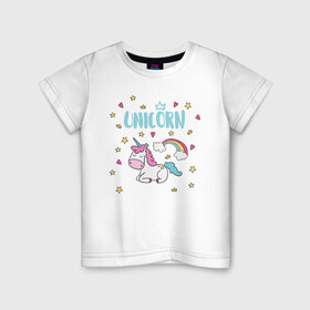 Детская футболка хлопок с принтом Единорог | Unicorn в Новосибирске, 100% хлопок | круглый вырез горловины, полуприлегающий силуэт, длина до линии бедер | love | pink | rose | unicorn | девочке | единорог | единорогигрушка | единорогмосква | лошадь | любовь | милая | пони | радуга | роза | розовая | сердечки | сердце | сказка | сказочки | сказочная | фиолетовая