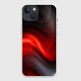 Чехол для iPhone 13 с принтом BLACK RED WAVES | АБСТРАКЦИЯ в Новосибирске,  |  | abstraction | geometry | hexagon | neon | paints | stripes | texture | triangle | абстракция | брызги | геометрия | краски | неон | неоновый | соты | текстура