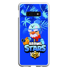 Чехол для Samsung S10E с принтом BRAWL STARS EVIL GENE В ЛЕТ в Новосибирске, Силикон | Область печати: задняя сторона чехла, без боковых панелей | Тематика изображения на принте: brawl stars | crow | evil gene | gale | leon | leon shark | max | sally leon | shark | sprout | tara | virus 8 bit | werewolf leon | акула | берли | бравл старс | ворон | джин | макс | оборотень