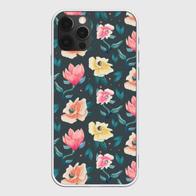 Чехол для iPhone 12 Pro Max с принтом Акварельные цветы в Новосибирске, Силикон |  | floral | flowers | pastel | pattern | pink | texture | watercolor | акварель | букет | картина | красками | краски | листья | маки | настроение | пастель | пионы | рисунок | розовые | розы | ромашки | сад | цветки | цветочки