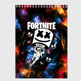 Скетчбук с принтом FORTNITE x MARSHMELLO в Новосибирске, 100% бумага
 | 48 листов, плотность листов — 100 г/м2, плотность картонной обложки — 250 г/м2. Листы скреплены сверху удобной пружинной спиралью | deadmau5 | fortnite | fortnite 2 | fortnite x маршмелло | ikonik | marshmello | ninja | ninja streamer | raven | travis scott | ворон | иконик | ниндзя | пили | рейвен | трэвис скотт | фортнайт