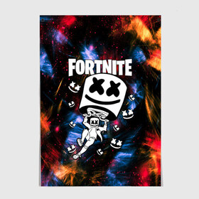 Постер с принтом FORTNITE x MARSHMELLO в Новосибирске, 100% бумага
 | бумага, плотность 150 мг. Матовая, но за счет высокого коэффициента гладкости имеет небольшой блеск и дает на свету блики, но в отличии от глянцевой бумаги не покрыта лаком | deadmau5 | fortnite | fortnite 2 | fortnite x маршмелло | ikonik | marshmello | ninja | ninja streamer | raven | travis scott | ворон | иконик | ниндзя | пили | рейвен | трэвис скотт | фортнайт