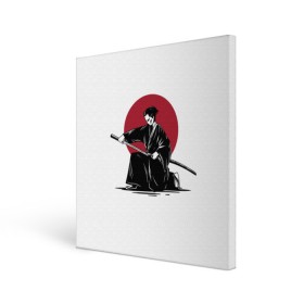 Холст квадратный с принтом Японский самурай (Z) в Новосибирске, 100% ПВХ |  | japan | ninja | samurai | асихара но накацукуни | буке | воин | вояк | государство япония | мононофу | мститель | мушя | ниндзя | ниппон | нихон | ооясимагуни | сабурай | самурай | слуга | солдат