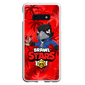 Чехол для Samsung S10E с принтом BRAWL STARS CROW ВОРОН в Новосибирске, Силикон | Область печати: задняя сторона чехла, без боковых панелей | bibi | brawl stars | coach mike | crow | evil gene | gale | gene | leon | leon shark | max | mecha crow | mortis | mr.p | nani | phoenix | sally leon | sandy | spike | sprout | surge | tara | virus 8 bit | werewolf | волна | ворон | джин | л