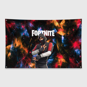 Флаг-баннер с принтом FORTNITE x IKONIK в Новосибирске, 100% полиэстер | размер 67 х 109 см, плотность ткани — 95 г/м2; по краям флага есть четыре люверса для крепления | deadmau5 | fortnite | fortnite 2 | fortnite x маршмелло | ikonik | marshmello | ninja | ninja streamer | raven | travis scott | ворон | иконик | ниндзя | пили | рейвен | трэвис скотт | фортнайт