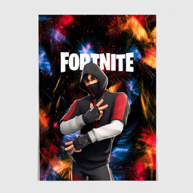 Постер с принтом FORTNITE x IKONIK в Новосибирске, 100% бумага
 | бумага, плотность 150 мг. Матовая, но за счет высокого коэффициента гладкости имеет небольшой блеск и дает на свету блики, но в отличии от глянцевой бумаги не покрыта лаком | deadmau5 | fortnite | fortnite 2 | fortnite x маршмелло | ikonik | marshmello | ninja | ninja streamer | raven | travis scott | ворон | иконик | ниндзя | пили | рейвен | трэвис скотт | фортнайт