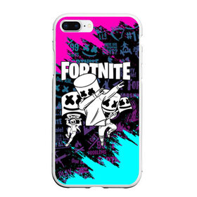 Чехол для iPhone 7Plus/8 Plus матовый с принтом FORTNITE x MARSHMELLO в Новосибирске, Силикон | Область печати: задняя сторона чехла, без боковых панелей | deadmau5 | fortnite | fortnite 2 | fortnite x маршмелло | ikonik | marshmello | ninja | ninja streamer | raven | travis scott | ворон | иконик | ниндзя | пили | рейвен | трэвис скотт | фортнайт