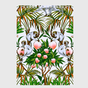 Скетчбук с принтом Обезьяны персики пальмы лето в Новосибирске, 100% бумага
 | 48 листов, плотность листов — 100 г/м2, плотность картонной обложки — 250 г/м2. Листы скреплены сверху удобной пружинной спиралью | 2020 | весна | животный | зеленый | лето | листики | листочки | листья | макаки | мартышки | обезьяны | отдых | отпуск | пальмы | паттерн | персики | повседневность | редкие | рисунок | средний | тропики