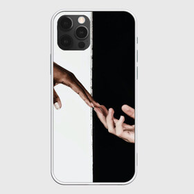 Чехол для iPhone 12 Pro Max с принтом Касание в Новосибирске, Силикон |  | контраст | любовь | люди | руки | черно белые