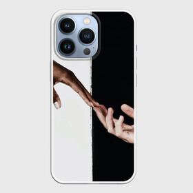 Чехол для iPhone 13 Pro с принтом Касание в Новосибирске,  |  | контраст | любовь | люди | руки | черно белые