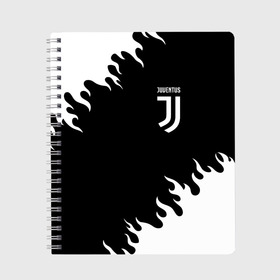 Тетрадь с принтом JUVENTUS / ЮВЕНТУС в Новосибирске, 100% бумага | 48 листов, плотность листов — 60 г/м2, плотность картонной обложки — 250 г/м2. Листы скреплены сбоку удобной пружинной спиралью. Уголки страниц и обложки скругленные. Цвет линий — светло-серый
 | Тематика изображения на принте: cr7 | fc juventus | football | juve | juventus | ronaldo | sport | роналдо | спорт | футбол | ювентус