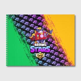 Альбом для рисования с принтом BRAWL STARS SURGE в Новосибирске, 100% бумага
 | матовая бумага, плотность 200 мг. | brawl stars | crow | gale | leon | leon shark | max | nani | sally leon | shark | sprout | surge | tara | virus 8 bit | werewolf leon | акула | берли | бравл старс | ворон | макс | нани | оборотень