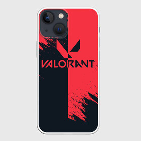 Чехол для iPhone 13 mini с принтом VALORANT | ВАЛОРАНТ в Новосибирске,  |  | Тематика изображения на принте: breach | cs go | cypher | fire | flame | jett | league of legends | legends of runeterra | lol | omen | overwatch | phoenix | riot | riot games | sage | sona | sova | valorant | viper | валорант | лига легенд | лол | огонь | пламя