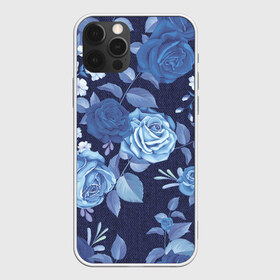 Чехол для iPhone 12 Pro Max с принтом Джинса Розы в Новосибирске, Силикон |  | Тематика изображения на принте: denim | flowers | jeans | rose | деним | джинса | джинсовый | джинсы | розы | ткань | цветы
