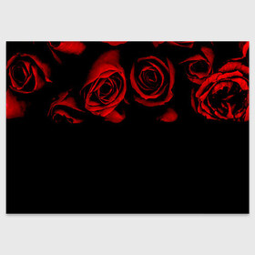 Поздравительная открытка с принтом Готика в Новосибирске, 100% бумага | плотность бумаги 280 г/м2, матовая, на обратной стороне линовка и место для марки
 | black | flowers | red | rose | rozario | vampire | алые | бутоны | вампир | винтаж | готический | красныерозы | кровь | лепестки | летний | лето | ночь | природа | растения | роза | розочка | розы | рок | темный | узор