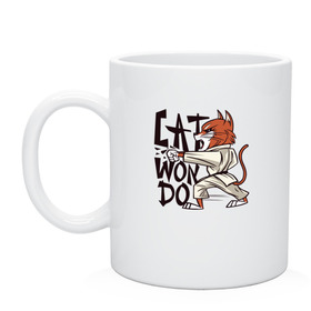 Кружка с принтом Кот Вон До в Новосибирске, керамика | объем — 330 мл, диаметр — 80 мм. Принт наносится на бока кружки, можно сделать два разных изображения | cat | cat won do | korea | боевые искусства | боец | восточные единоборства | игра слов | карате | каратист | корейская | кот | кот каратист | котейка | котенок | коты | котэ | котята | кошка | кошки | пародия