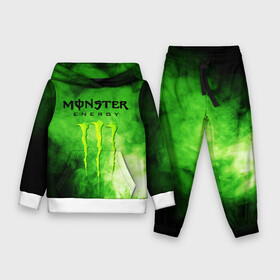 Детский костюм 3D (с толстовкой) с принтом MONSTER ENERGY в Новосибирске,  |  | brend | green | monster energy | андреналин | бренд | зеленый | логотип | монстр | напиток | энергетик | энергия