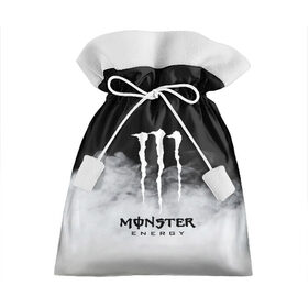 Подарочный 3D мешок с принтом MONSTER ENERGY BLACK в Новосибирске, 100% полиэстер | Размер: 29*39 см | Тематика изображения на принте: brend | green | monster energy | андреналин | бренд | зеленый | логотип | монстр | напиток | энергетик | энергия