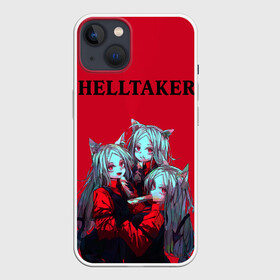 Чехол для iPhone 13 с принтом HELLTAKER в Новосибирске,  |  | anime | azazel | beelzebub | cerberus | helltaker | judgement | justice | lucifer | malina | modeus | pandemonica | zdrada | аниме | здрада | люцифер | малина | модеус | пандемоника | правосудие | справедливость | хеллтейкер